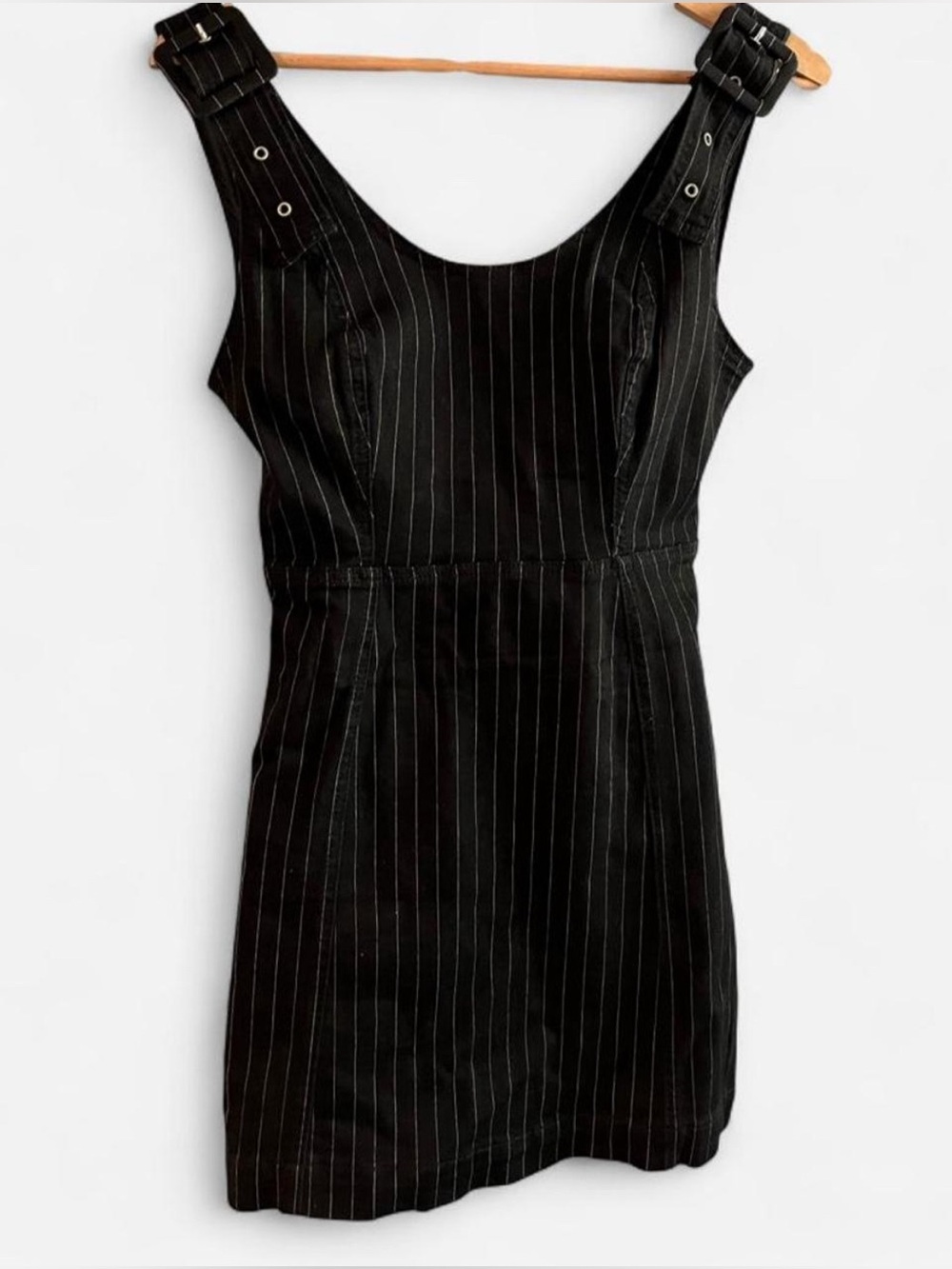 Urban Outfitters Black Pinstripe Dress that gives hot mob boss energy